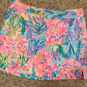 Colorful Floral Mini Skirt Lilly Pulitzer Size 4 Skort